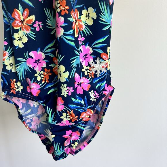 Snowflake Designs girls gymnastics leotard floral pink Hawaiian Girls Sz 4T NWT - Picture 3 of 6